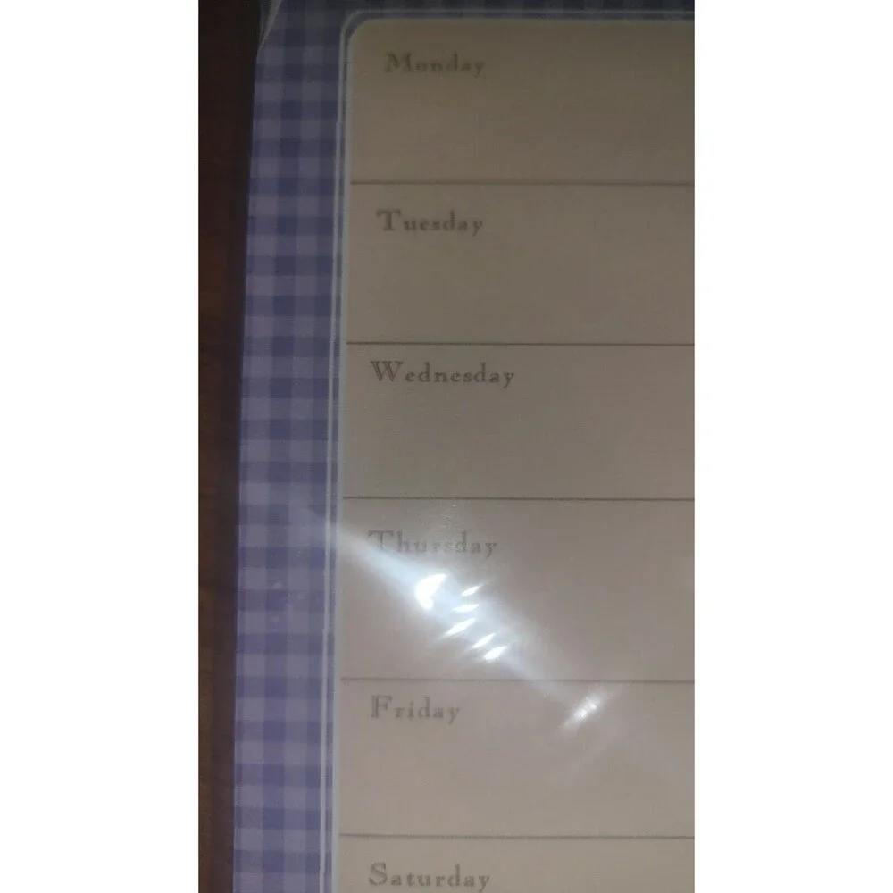 Weekly Undated 8x6 Planner Magnetic Tear Away Sheet 52 Sheet / New